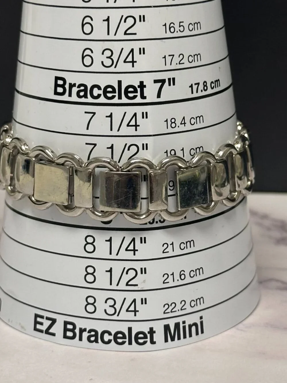 3/$30 Womens Watch Silver Metallic Foil Dial Linked Metal Bracelet Band 8.25